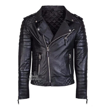 Lambskin Black Leather Biker Jacket
