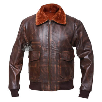 Bomber G1 Flight Brown Leather Jacket