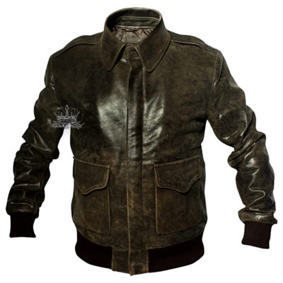 Cowhide Leather Bomber Aviator Flight Jacket