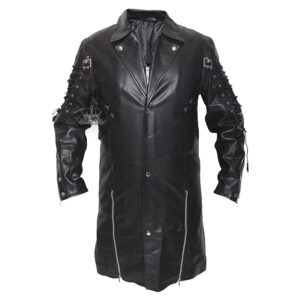 Men's Steampunk Matrix Leather Gothic Trench Coat