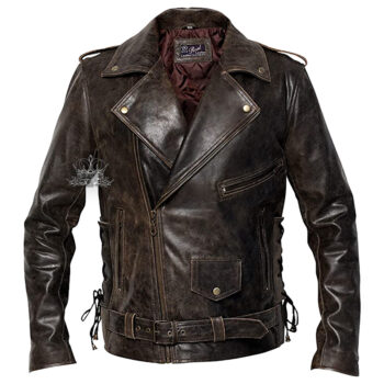 Brando Retro Vintage Cowhide Leather Jacket