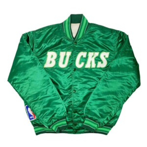 Milwaukee Bucks Satin Green Varsity Jacket