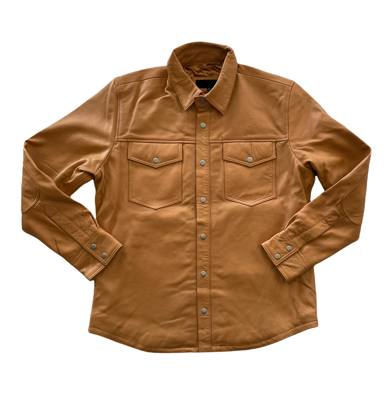Genuine Leather Western Shirt Jacket
