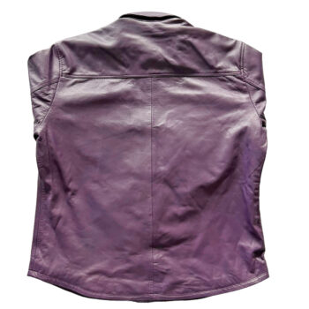 Genuine Leather Western Purple Full Sleeve Shirt
