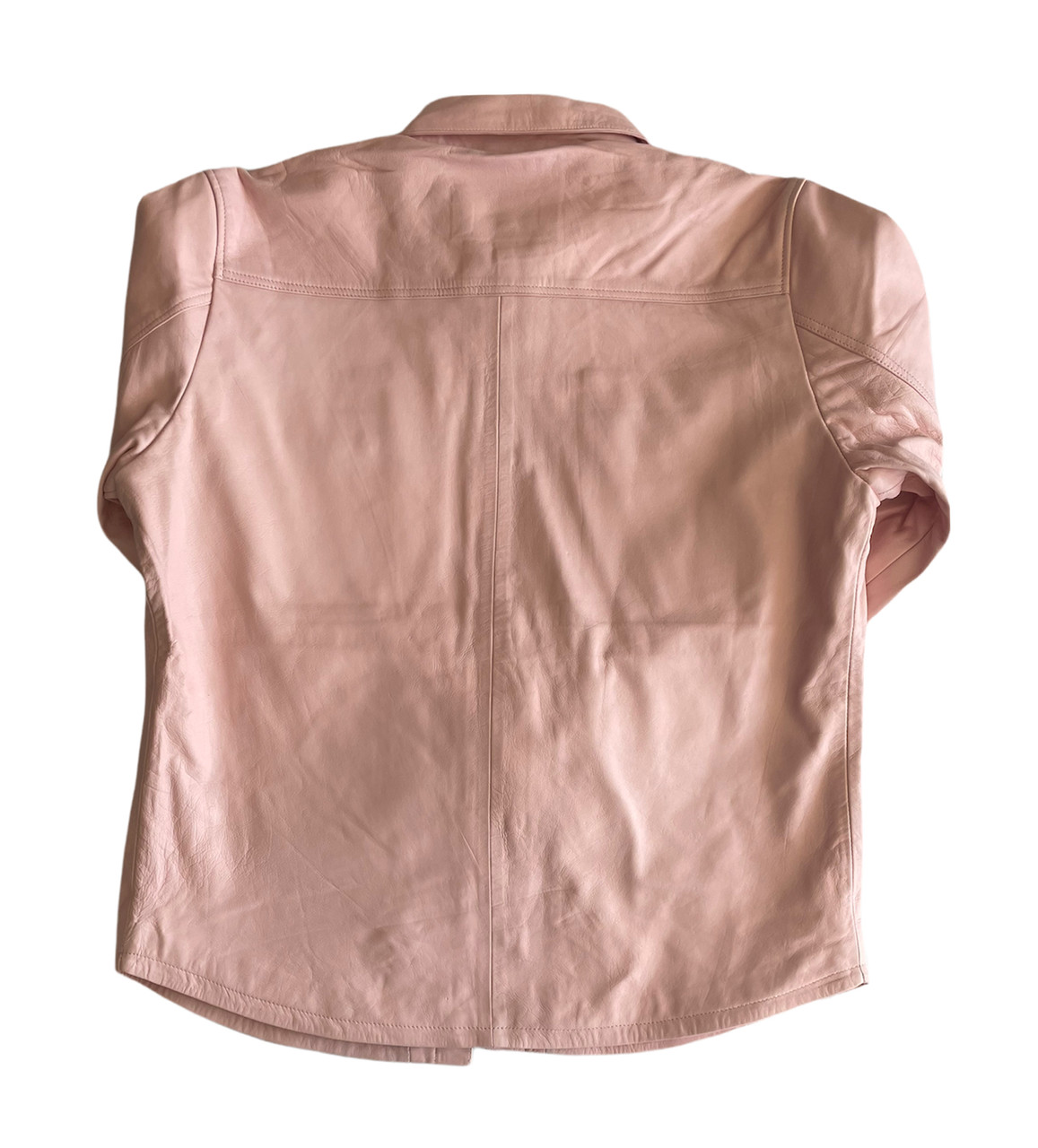 Genuine Leather Western Salmon Full Sleeve Shirt