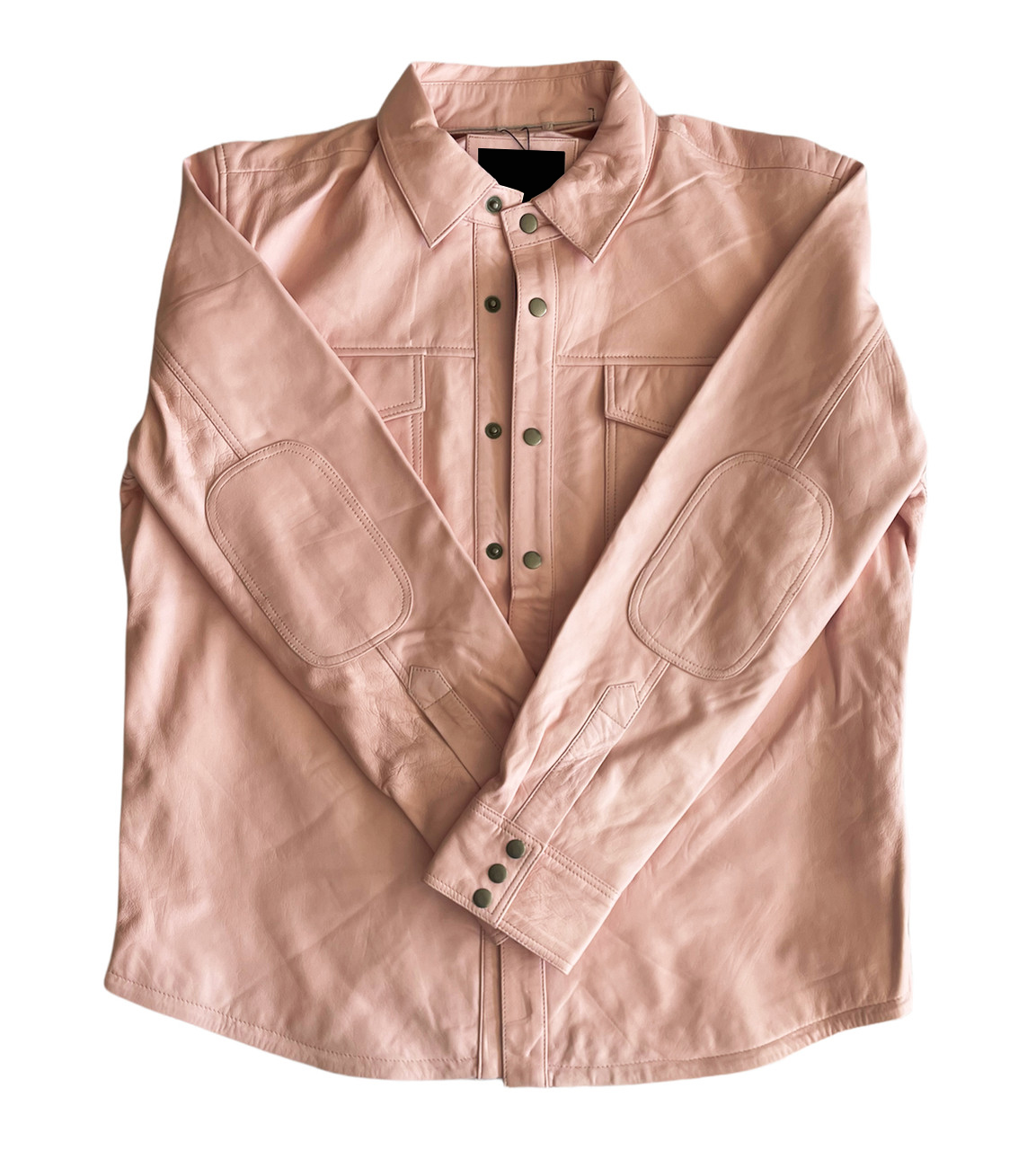 Genuine Leather Western Salmon Full Sleeve Shirt