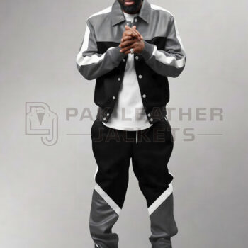 Men’s Grey & Black Tracksuit Set