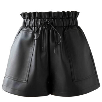 Black Leather Women’s Shorts