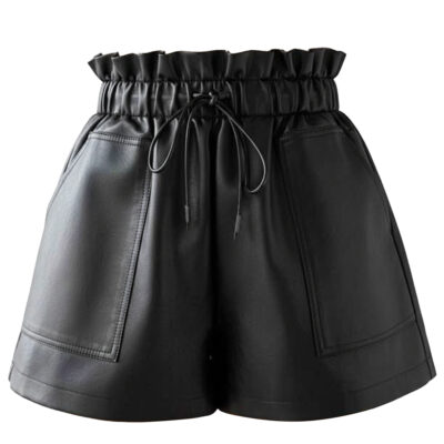 Black Leather Women’s Shorts