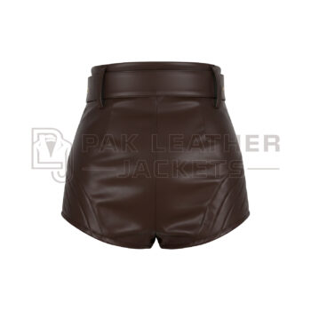 Women’s Brown Leather Shorts