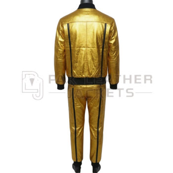Golden Leather Tracksuit