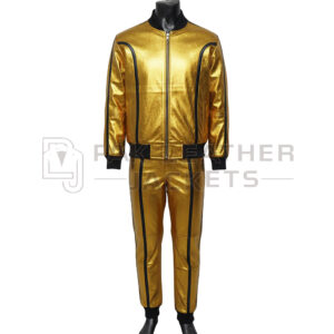 Golden Leather Tracksuit