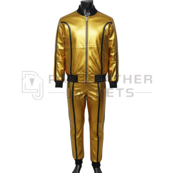 Golden Leather Tracksuit
