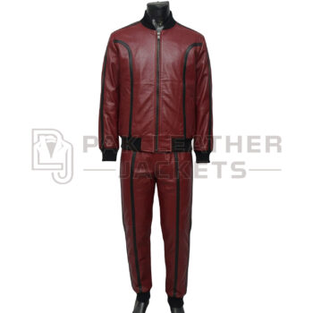 Green Leather Tracksuit