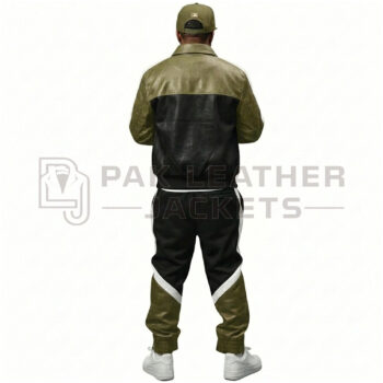 Men’s Olive Green & Black Tracksuit Set