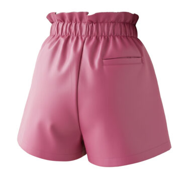 Pink Leather Women’s Shorts