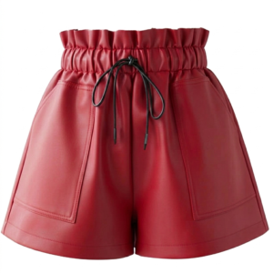 Red Leather Women’s Shorts