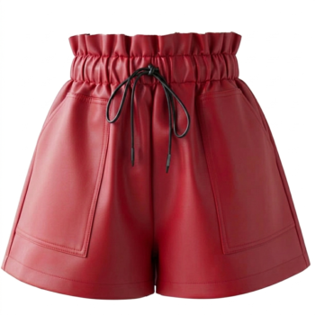 Red Leather Women’s Shorts