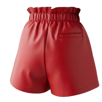 Red Leather Women’s Shorts