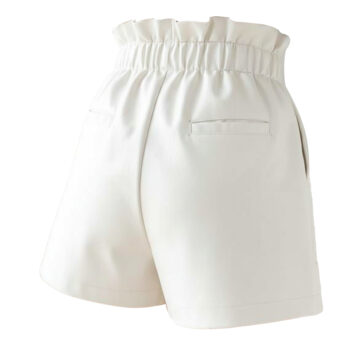 White Leather Women’s Shorts