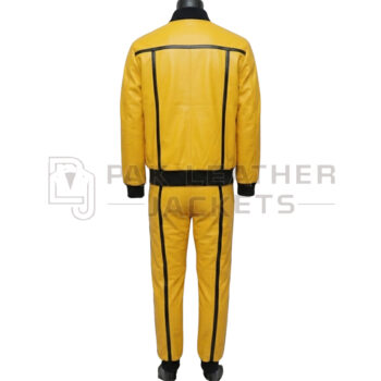 Yellow Leather Tracksuit
