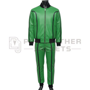 Green Leather Tracksuit