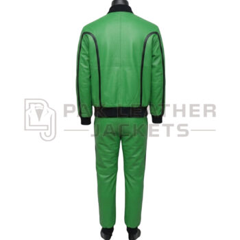 Green Leather Tracksuit