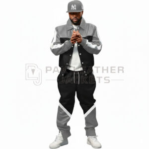 Men’s Grey & Black Tracksuit Set