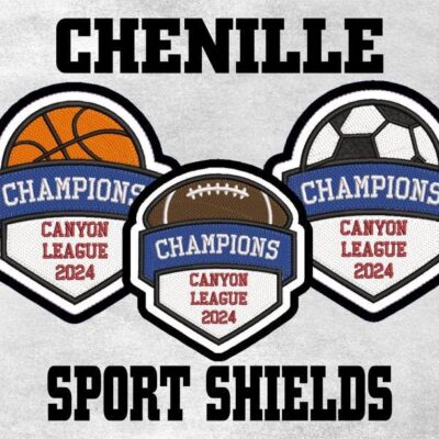 Chenille Sport Shield Patch