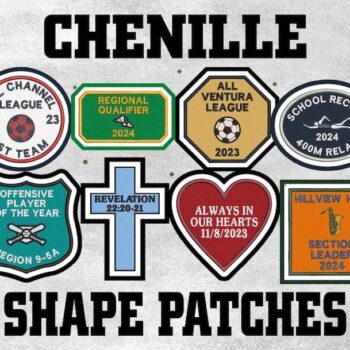 Chenille Shapes Custom Letterman Jacket Patch