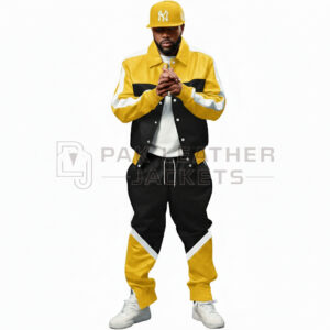 Men’s Yellow & Black Tracksuit Set